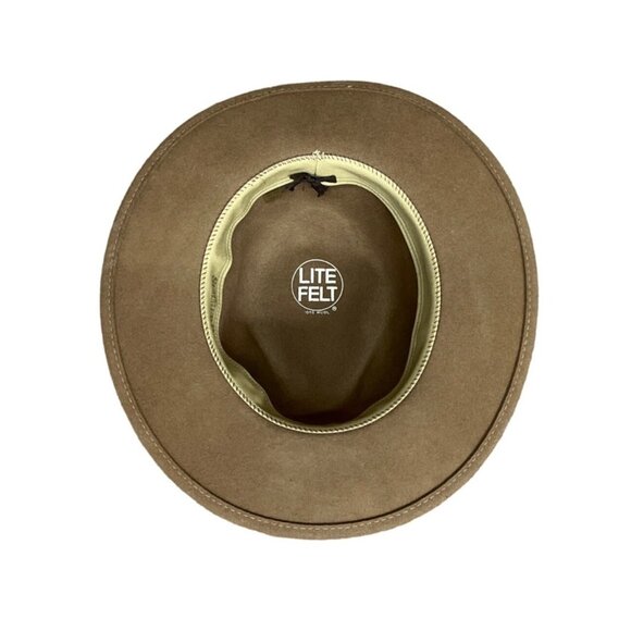 Summer Rules Unisex Brown Wool Lite Felt Western Hat Sz M - Picture 7 of 9